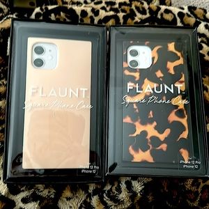 Flaunt square iPhone cases for iPhone 12 and iPhone 12 Pro.